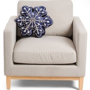 34TH & Pine 18x18 Beaded Shaped Snowflake Pillow